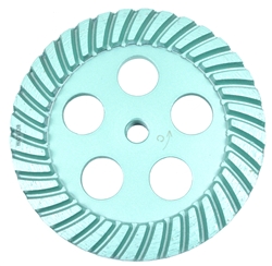 6" DUSTER CUP WHEEL FLAT, COARSE - GREEN