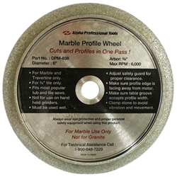 6"  Marble Profile Wheel