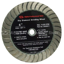 6" Alpha DG Style Grinding Wheel - Grit: Coarse