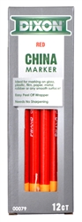 DIXON CHINA MARKER "RED" 12 PER BOX