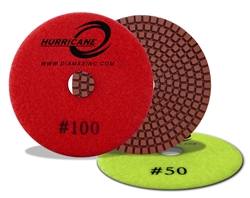 4" Hurricane Wet Polishing Disks RE Series - 0030 Grit