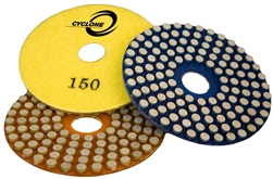 4" Cyclone Vitrified Pads - 150 Grit