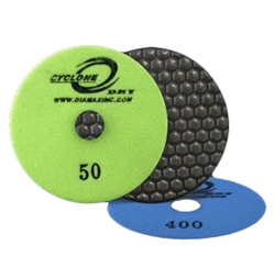 CYCLONE 4" DRY POL. PAD #100 GRIT