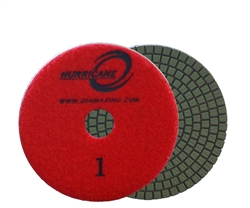 4" Hurricane 3-Step Wet Polishing Pad - Step 1