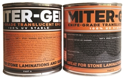 MITER-GEL: Knife-Grade Translucent 1:1 Epoxy - 2 Quart Kit