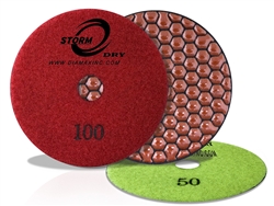 4" Storm Dry Polishing Disks - 50 Grit