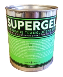 SUPERGEL: Knife-Grade Translucent Epoxy - Part B Hardener - 1 Quart